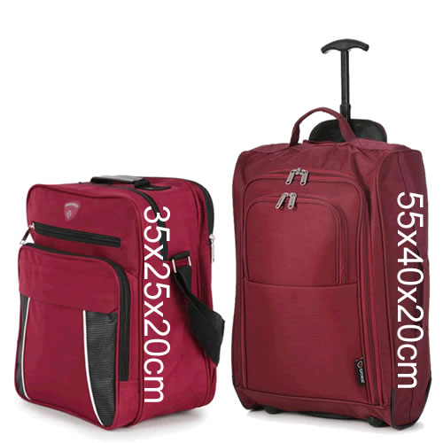 Priority Set 55x40x20 & 35x25x20cm Burgundy